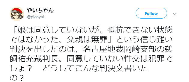 鵜飼祐充の下した無罪判決がおかしいという市民の声