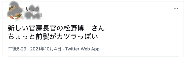 松野官房長官のかつら疑惑浮上！ズラじゃない？時系列で追ってみた