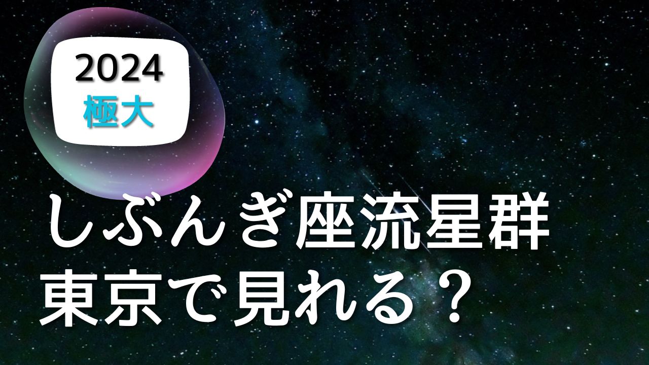 しぶんぎ座流星群は2024年東京で見れる？極大や時間や方角